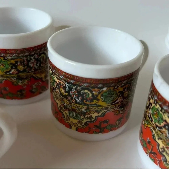 Vintage ARCOPAL France Expresso Demitasse Cups & Saucers Mid Century Modern - Picture 4 of 7
